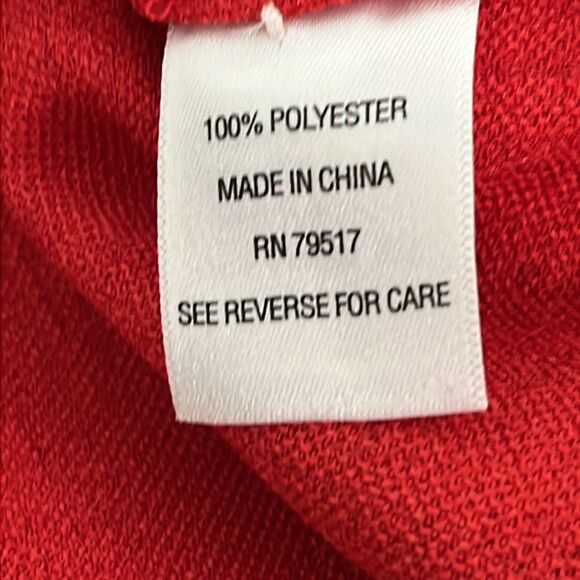 Mary G. Palm Beach Elegant Red W Flower Buttons Dressy Popover NWT SZ S - Picture 8 of 8